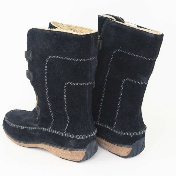 Timberland Fauna Lace BT 10.5in Women's Boots Shoes Black Winter Suede - Picture 9 of 11